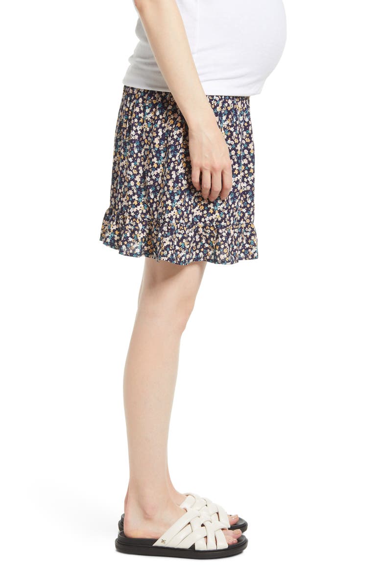 Angel Maternity Floral Maternity Skirt, Alternate, color, Navy Print