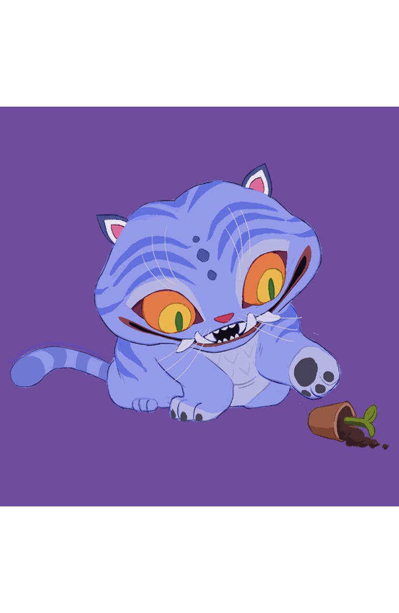 KPop Demon Hunters Junior's KPop Demon Hunters Mischievous Derpy  Graphic T-Shirt, Alternate, color, Purple