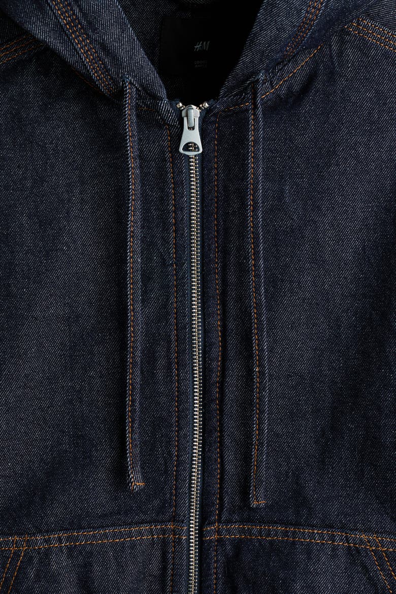 Hooded Workwear Jacket, Alternate, color, Dark denim blue