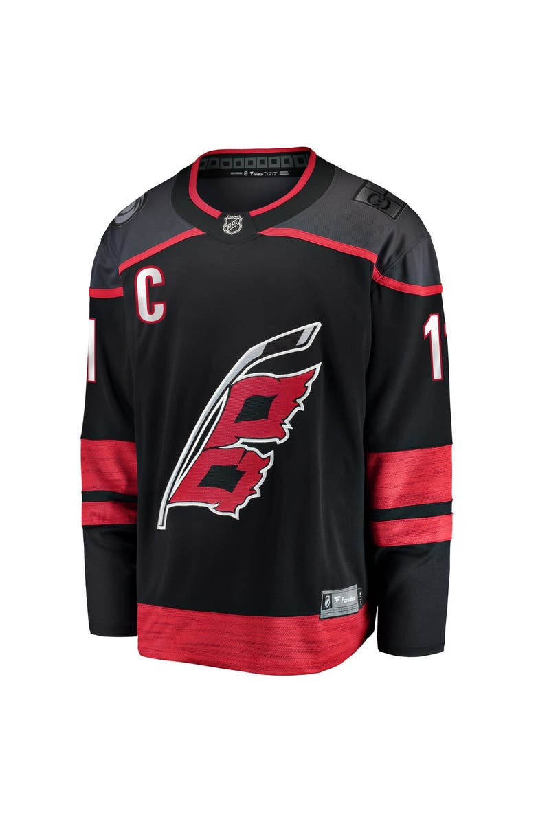 FANATICS Men's Fanatics Jordan Staal Black Carolina Hurricanes Home Captain Patch Breakaway Player Jersey, Alternate, color, Black