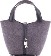 Pre-Owned Hermes Picotin Lock Bag Felt with Leather MM