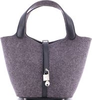 Pre-Owned Hermes Picotin Lock Bag Felt with Leather MM