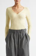 Jil Sander Engineered Cashmere & Silk Rib Sweater
