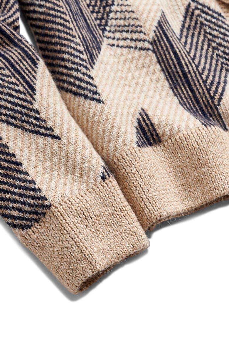 Billy Reid Abstract Jacquard Alpaca & Cotton Cardigan, Alternate, color, 