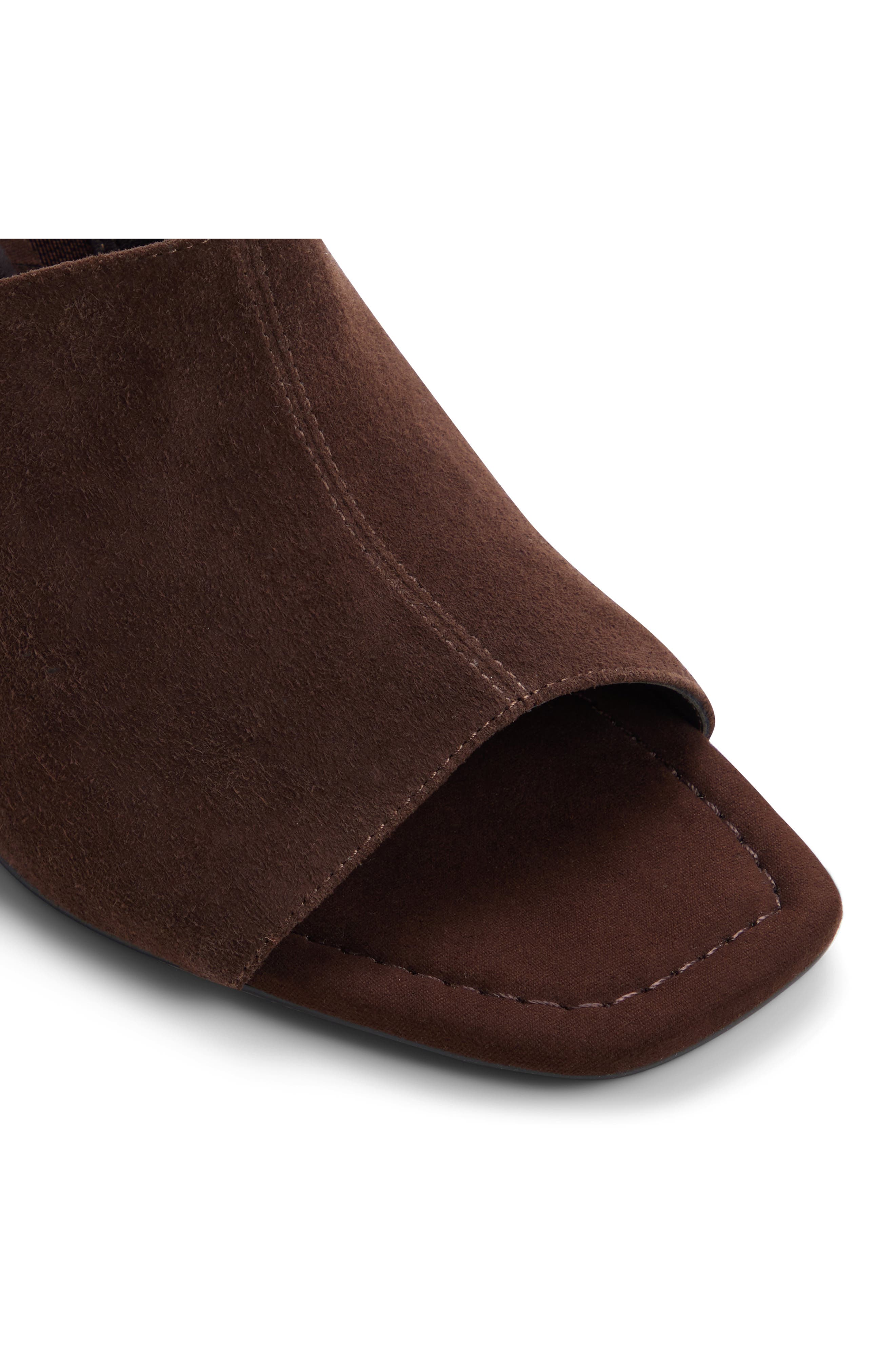 Sidema Kitten Heel Slide Sandal, Alternate, color, DARK BROWN