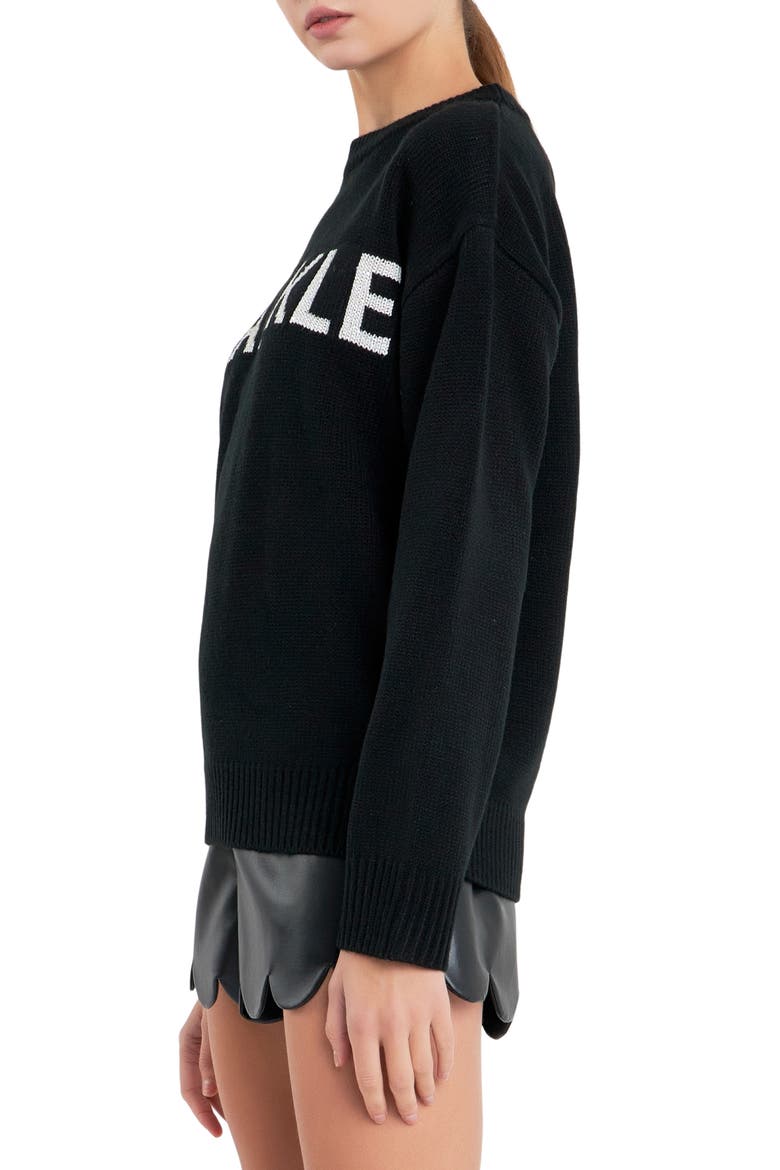 Lettering Sweater, Alternate, color, BLACK