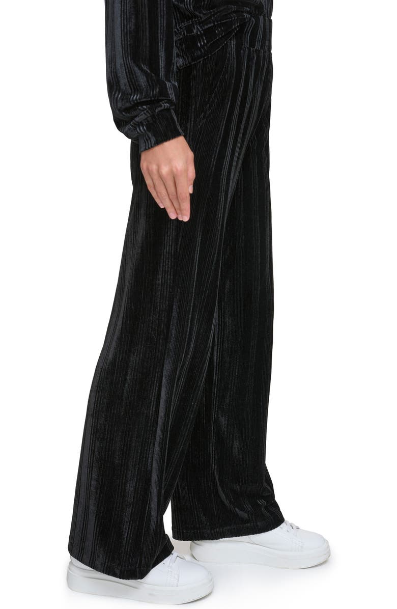 Andrew Marc Sport Ribbed Velvet Pull-On Pants, Alternate, color, 