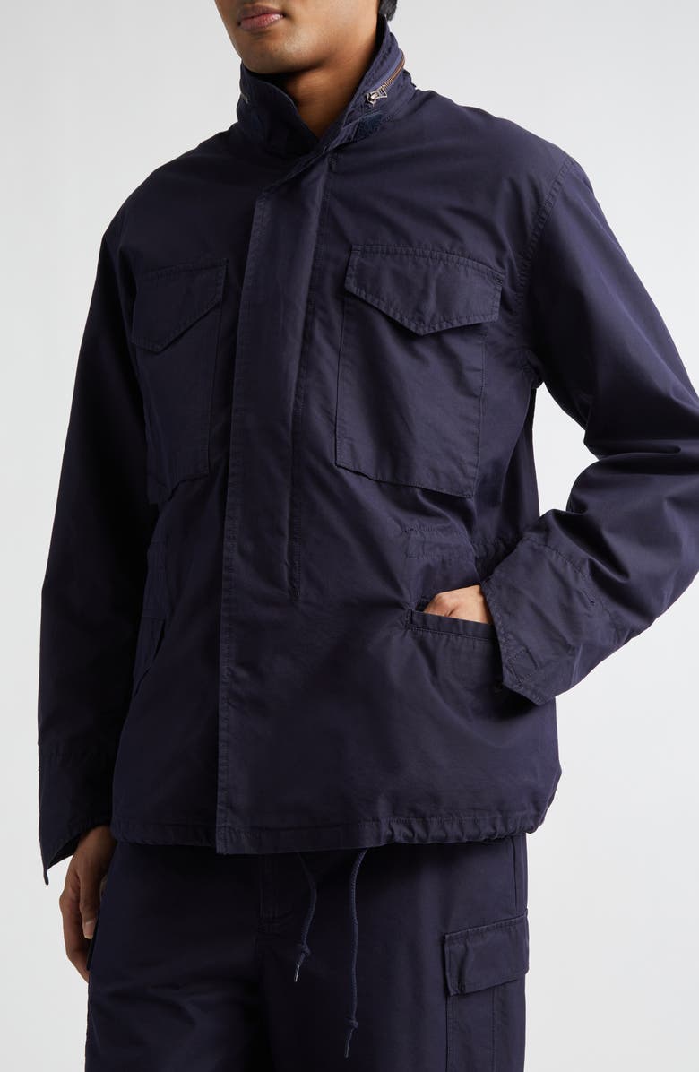 BEAMS Cotton & Nylon Field Jacket, Alternate, color, Navy