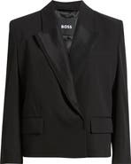 BOSS Janeva Virgin Wool One-Button Blazer