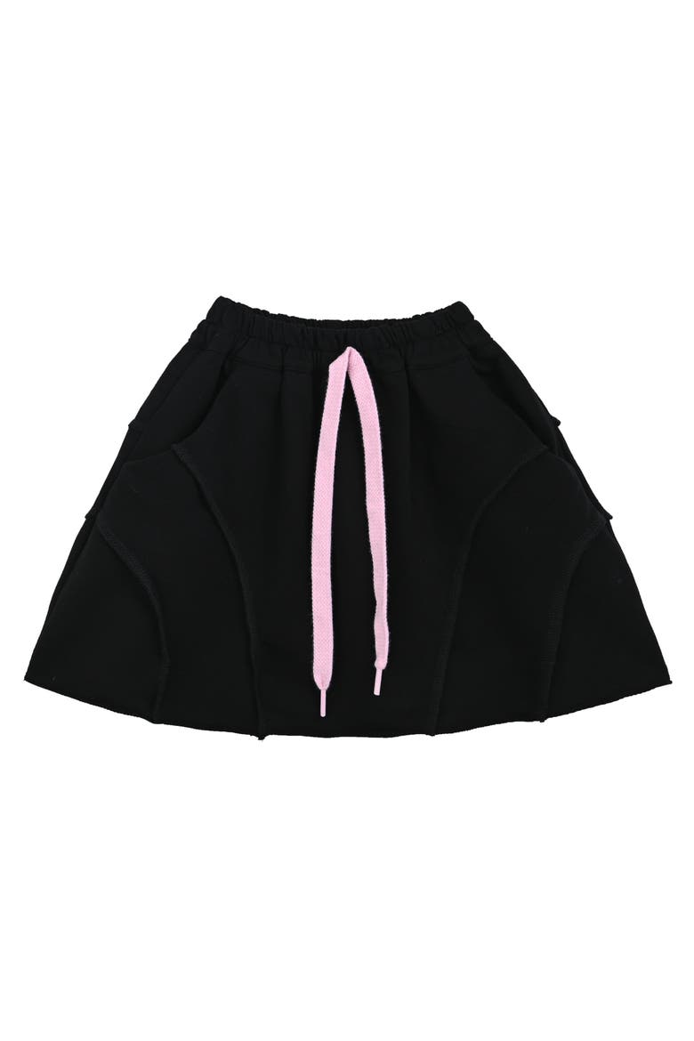 Skirt with Drawstring Waist, Main, color, Black