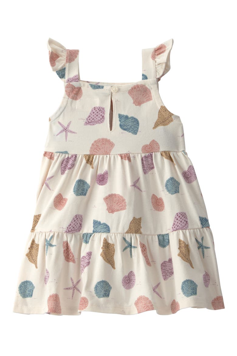 Print Stretch Organic Cotton Sundress & Bloomers Set, Alternate, color, SEASHELLS