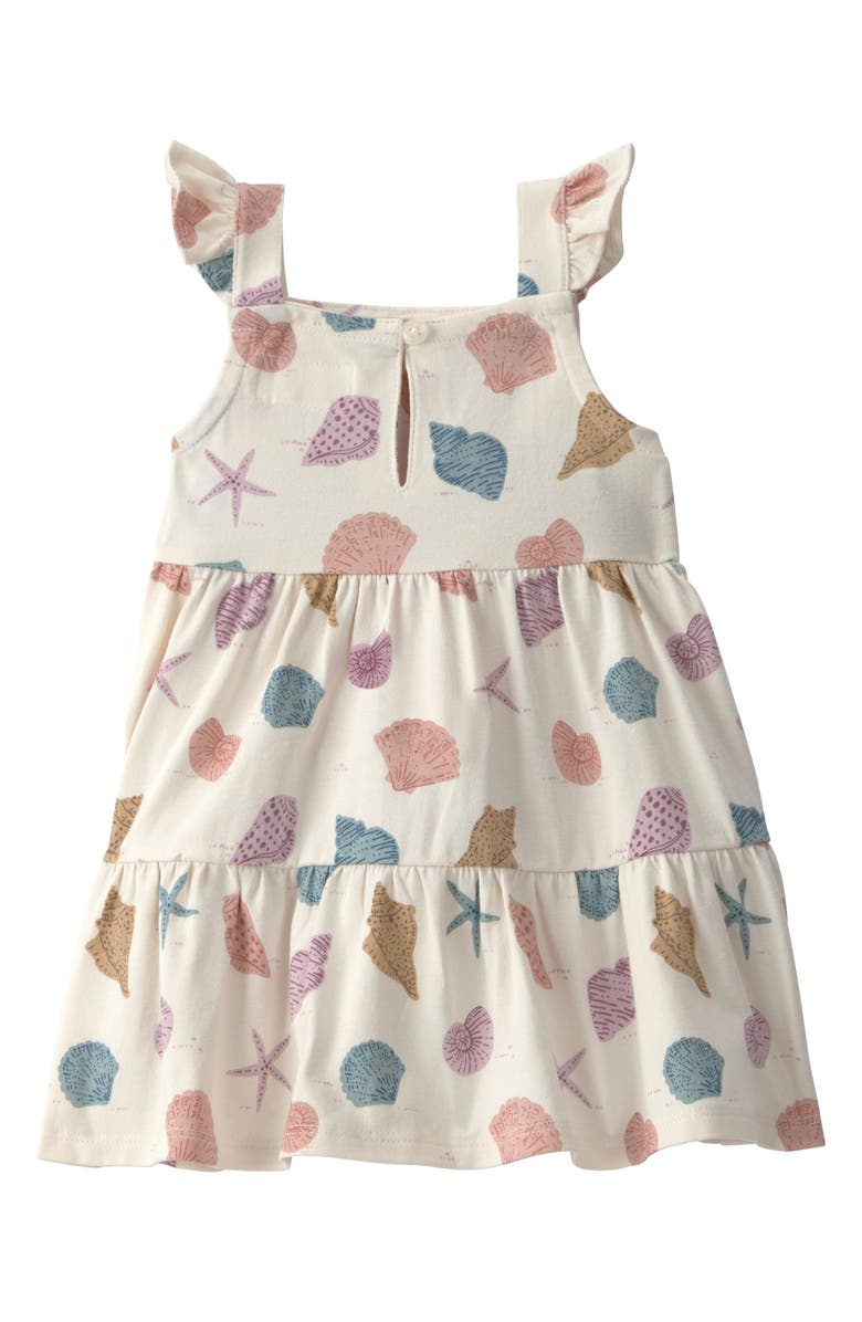 Little Planet Print Stretch Organic Cotton Sundress & Bloomers Set, Alternate, color, Seashells