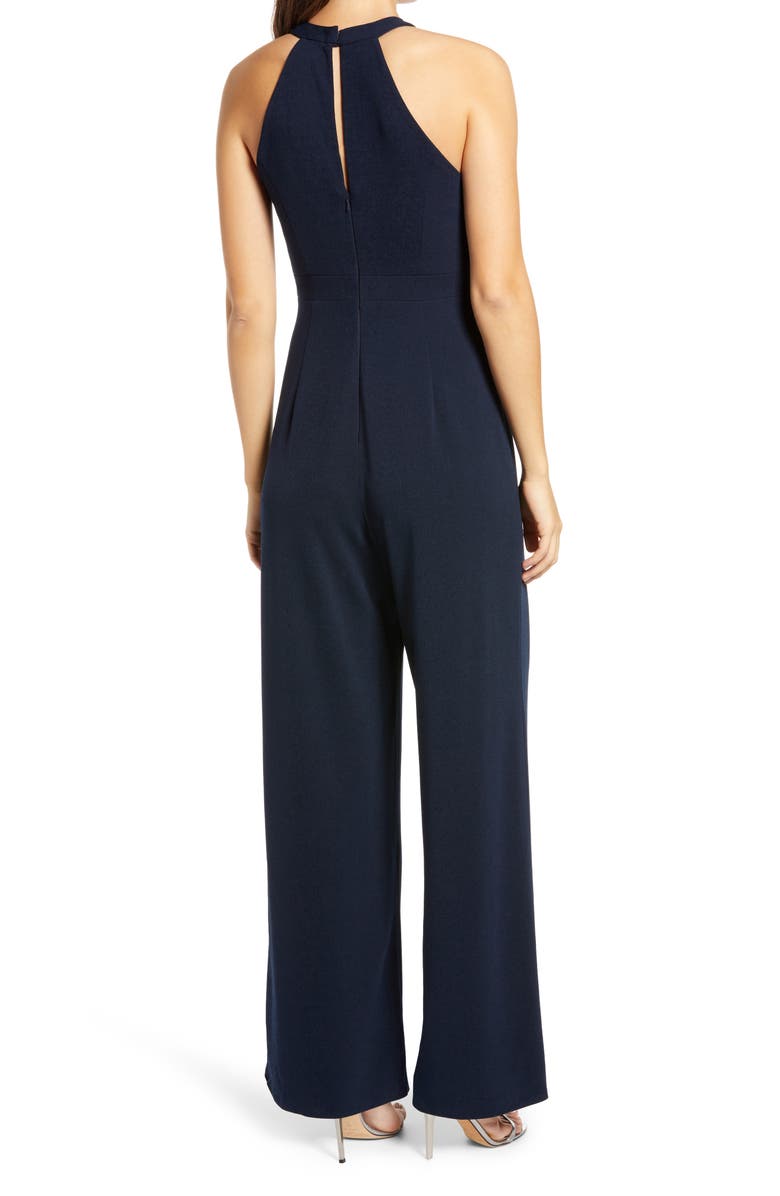 Dessy Collection Allison Stretch Crepe Jumpsuit, Alternate, color, 