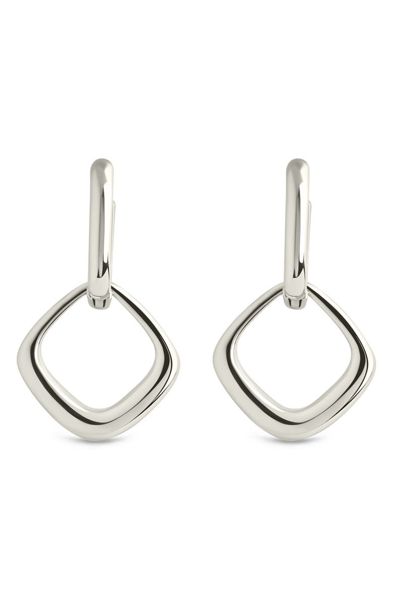 Sterling Forever Tommy Link Drop Earrings, Main, color, Silver