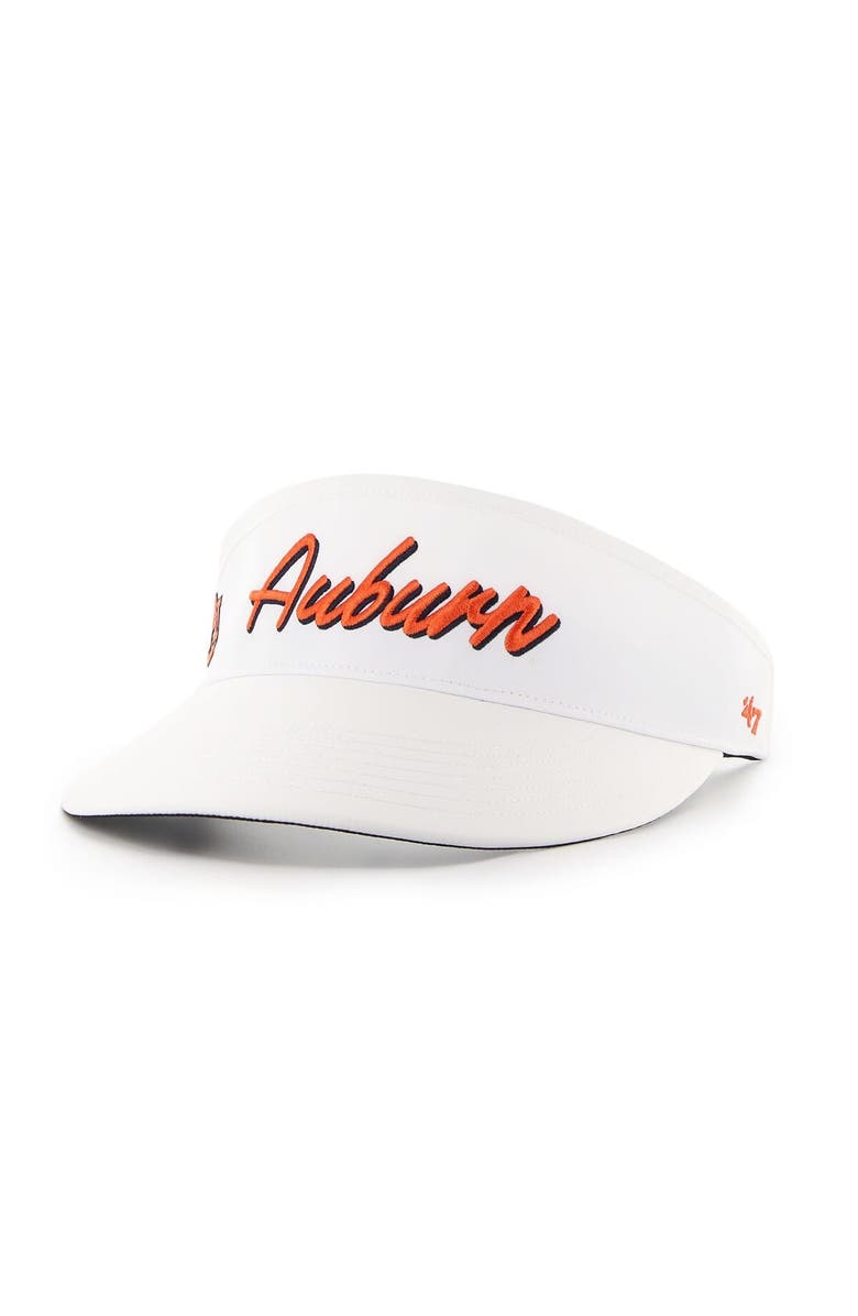 '47 Men's '47 White Auburn Tigers Melbourne brrr° Adjustable Visor, Alternate, color,