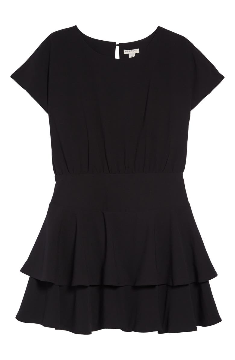 Habitual Girl Habitual Gracie Crepe Flounce Dress, Main, color, 
