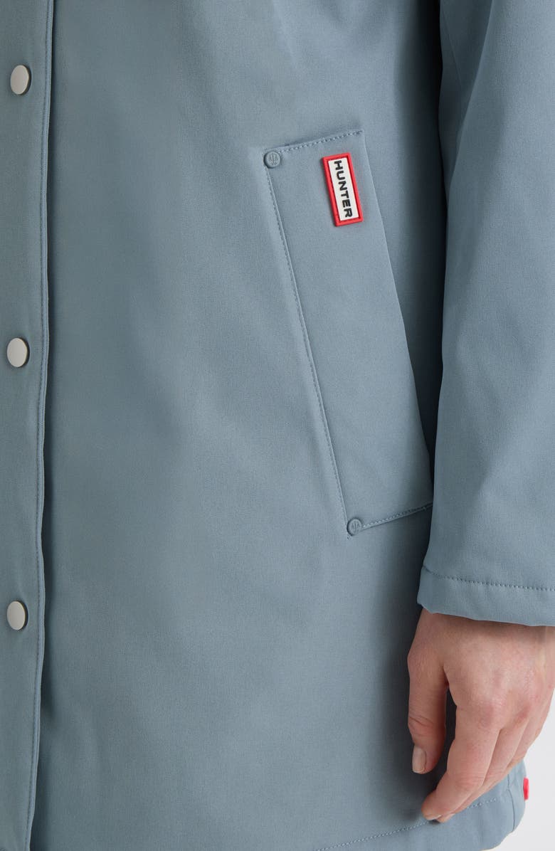 Hunter Billy Hooded Raincoat, Alternate, color, Blizzard Blue