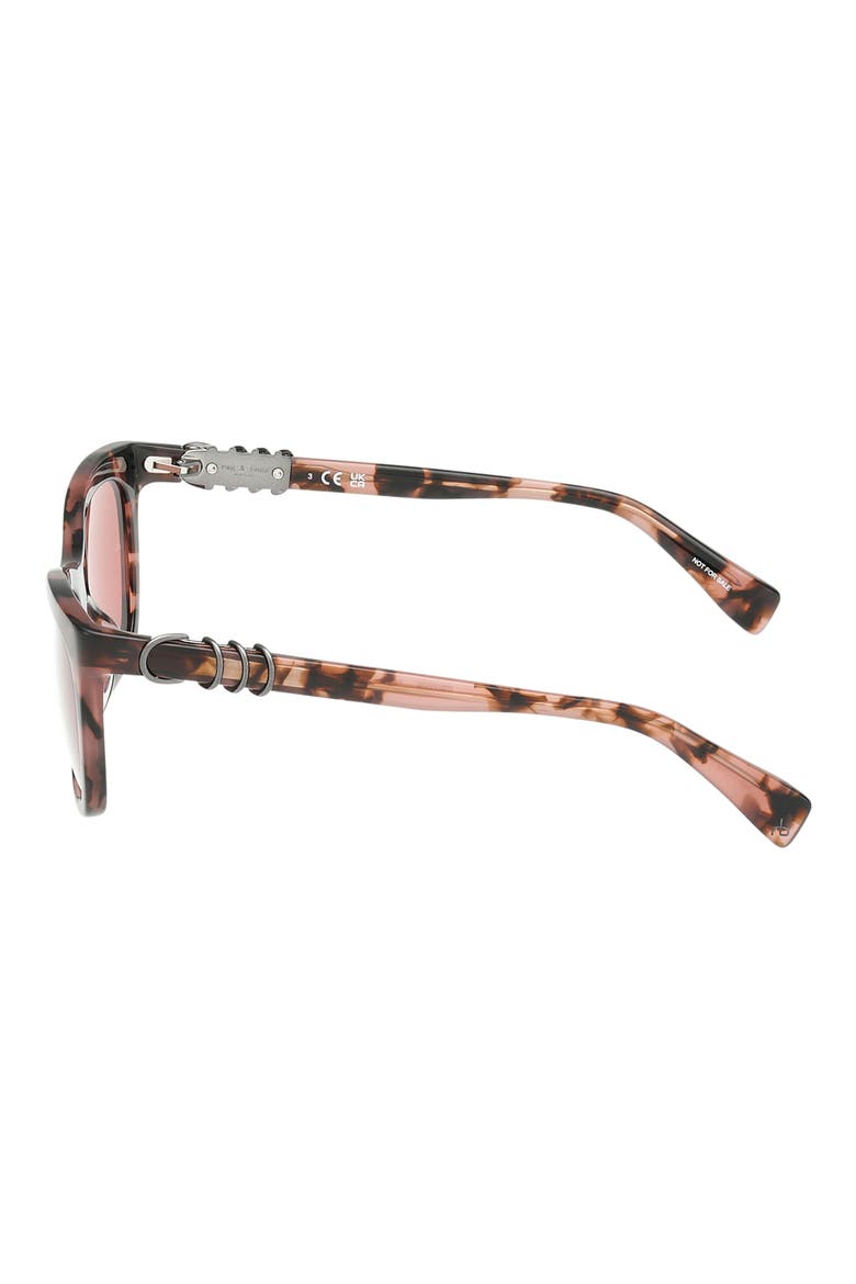 53mm Square Sunglasses, Alternate, color, PEACH CRYSTAL TORT / ROSE
