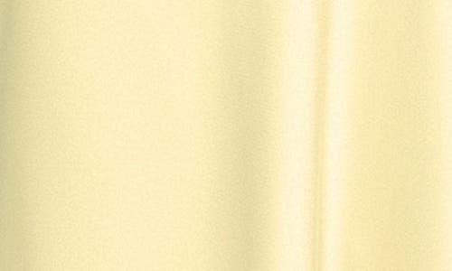 Xscape Evenings Halter Neck Satin Sheath Gown In Lemon
