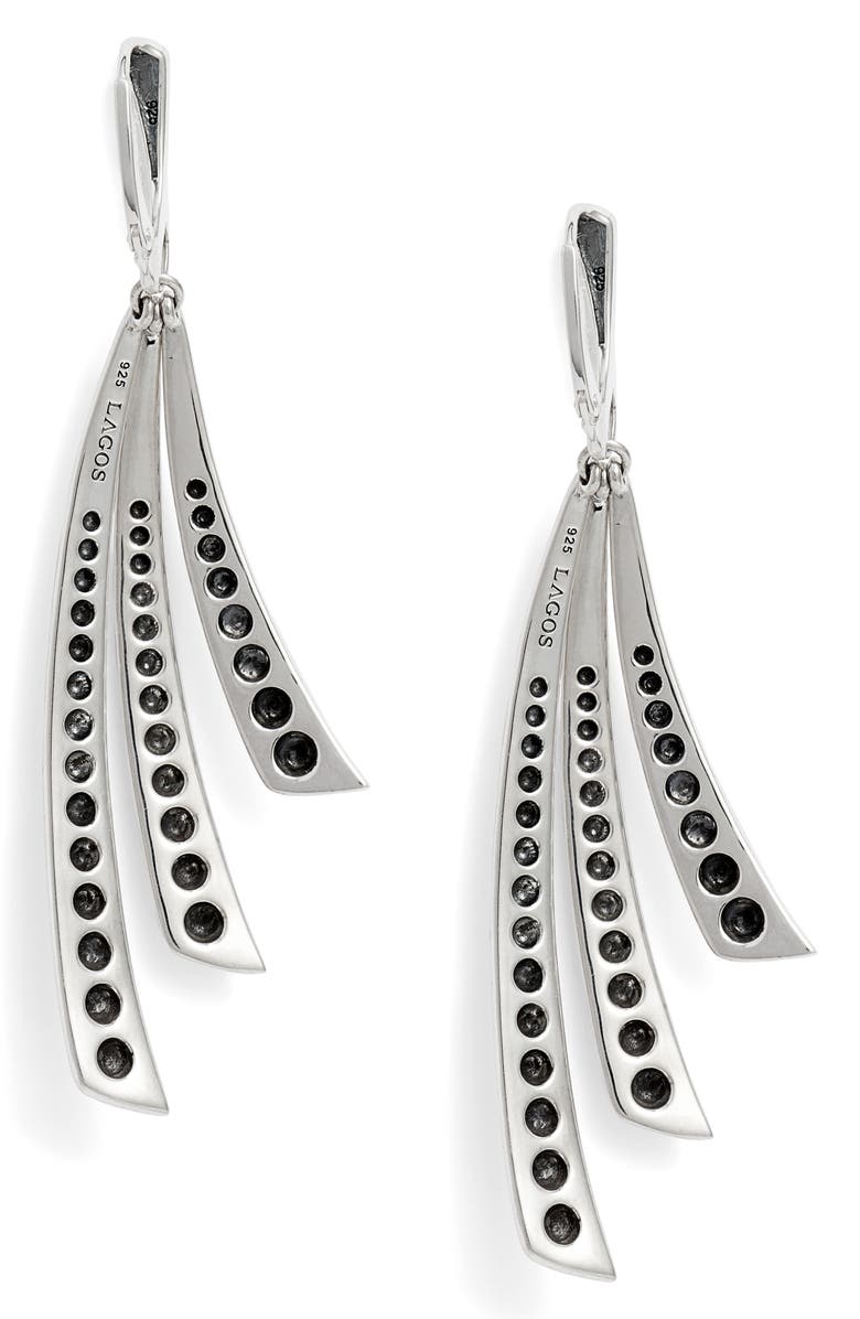 LAGOS Signature Caviar Triple Linear Curve Drop Earrings, Alternate, color,