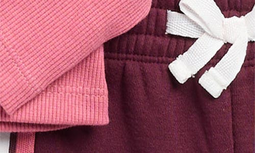 Tommy Hilfiger Graphic Hoodie & Wide Leg Pants Set In Pink