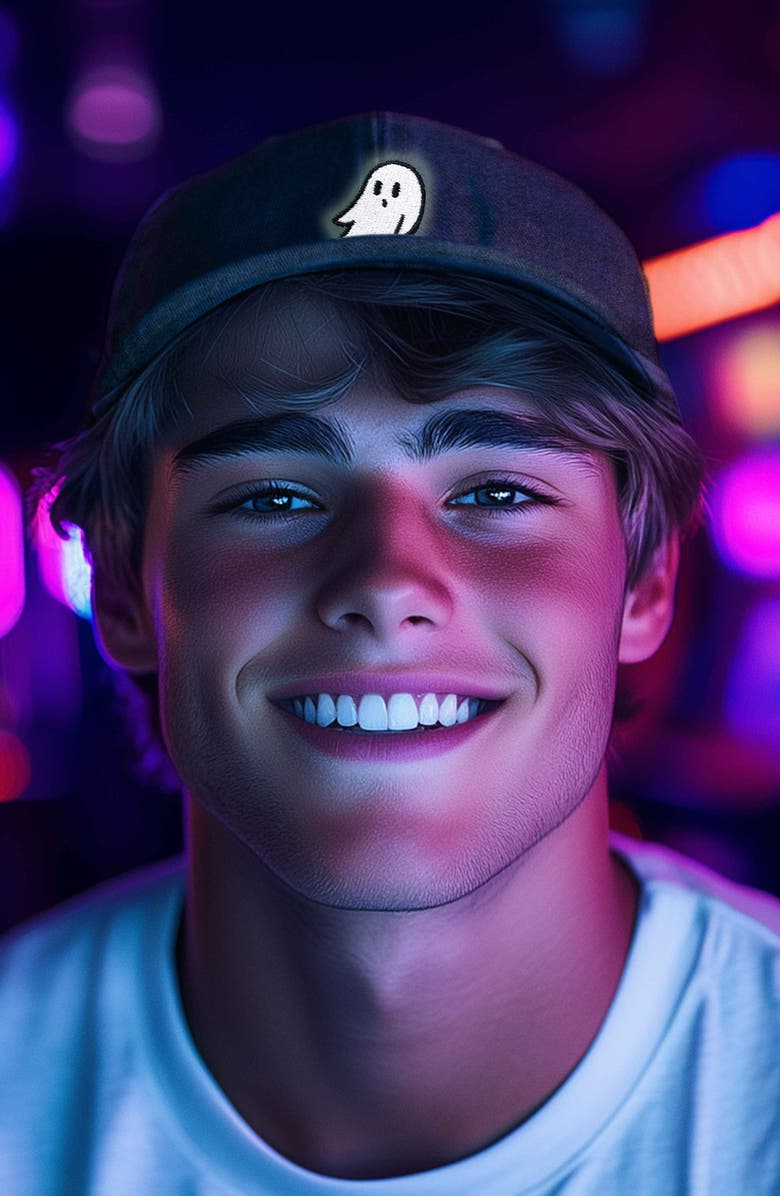 Dalix Ghost Dad Hat, Alternate, color, Washed Black