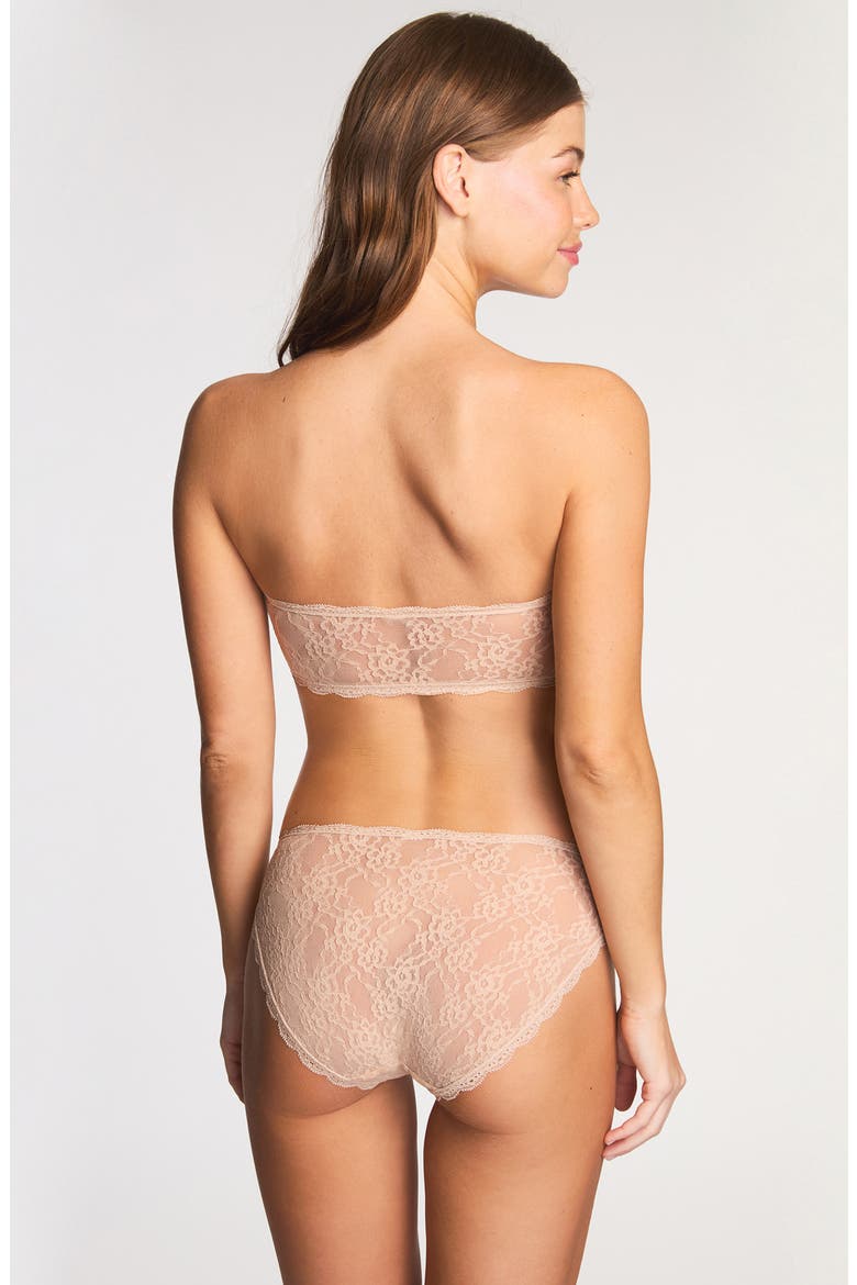 Effortlessly Strapless Lace Bandeau Bra, Alternate, color, AU NATURAL
