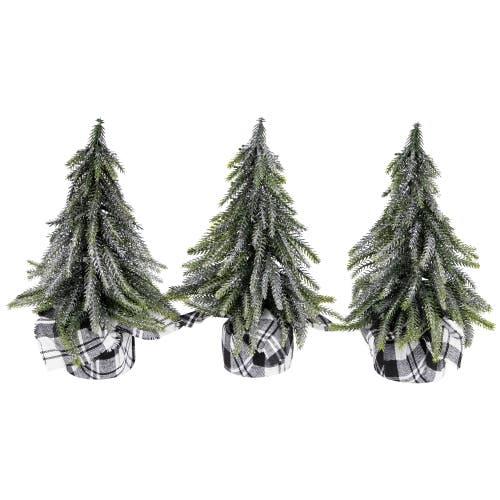Northlight Mini Silvery Pine Downswept Artificial Christmas Trees In Green