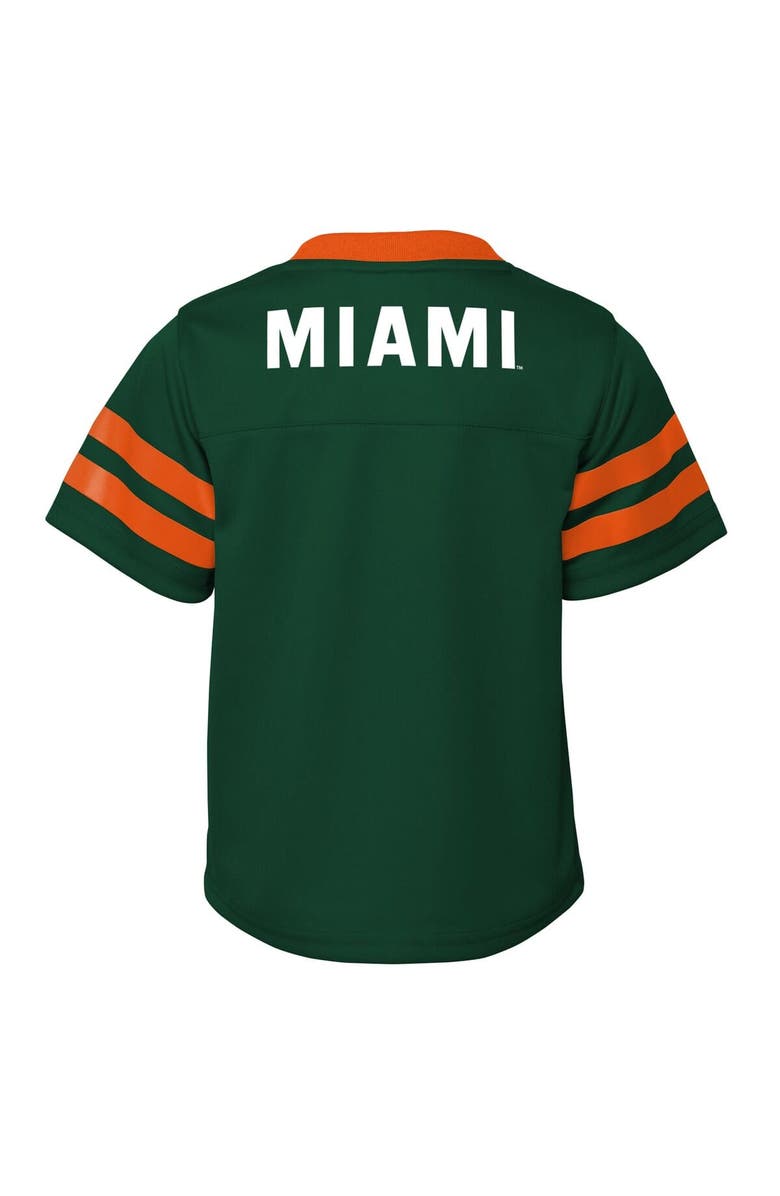 Outerstuff Toddler Outerstuff Green/Orange Miami Hurricanes Red Zone Two-Piece V-Neck Top and Pants Set, Alternate, color, Green