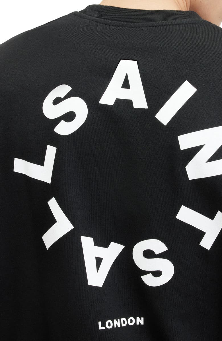 AllSaints Tierra Logotype Graphic Sweatshirt, Alternate, color, 