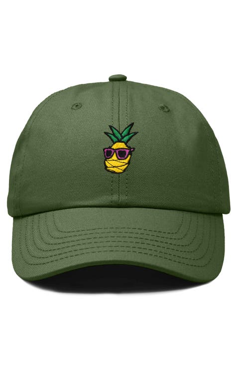 Pineapple Embroidered Dad Hat
