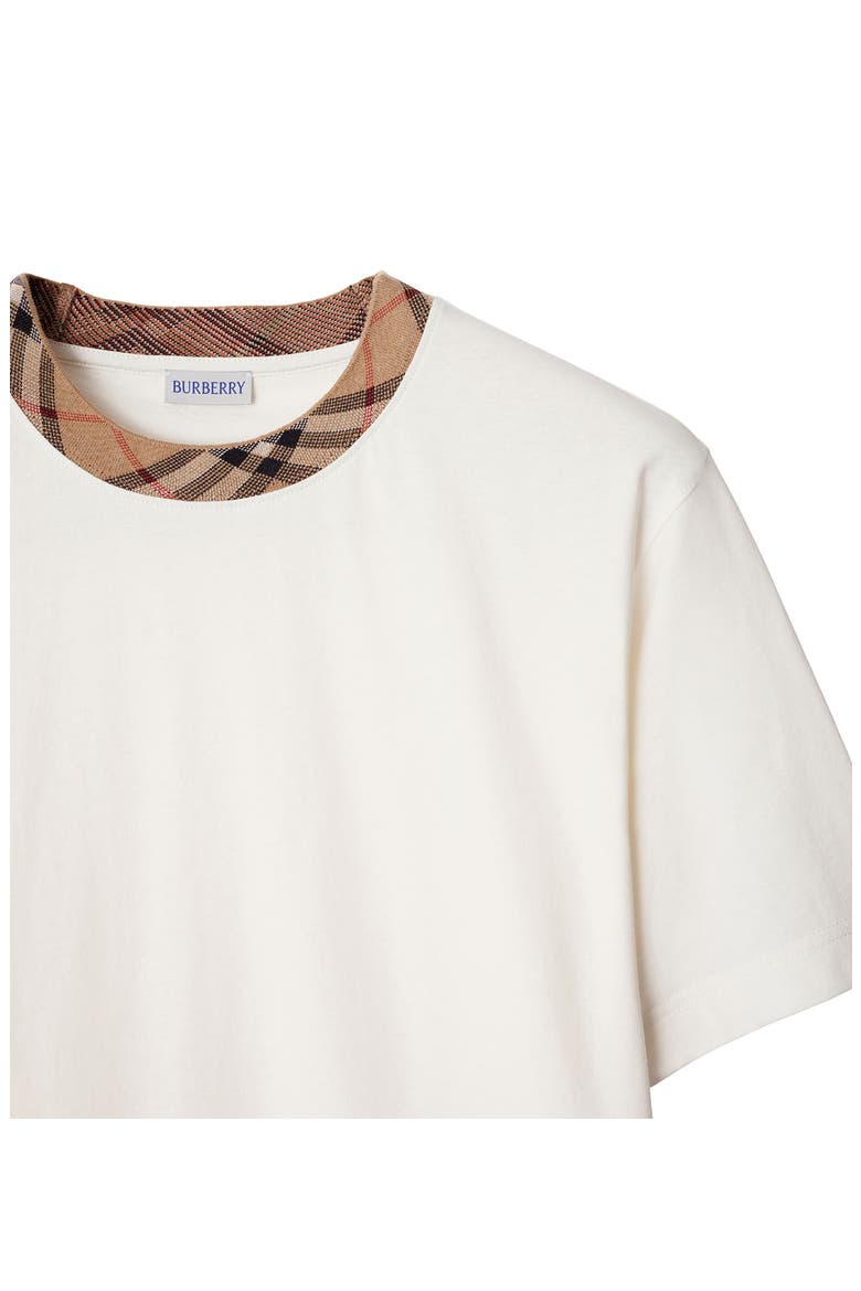 Check Trim T-Shirt, Alternate, color, CHALK