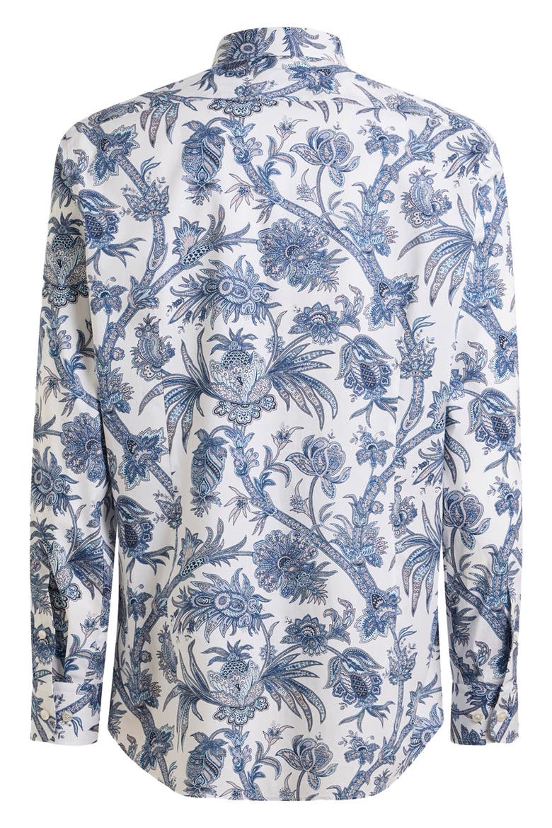 Roma Stretch Cotton Dress Shirt, Alternate, color, BLUE/ WHITE