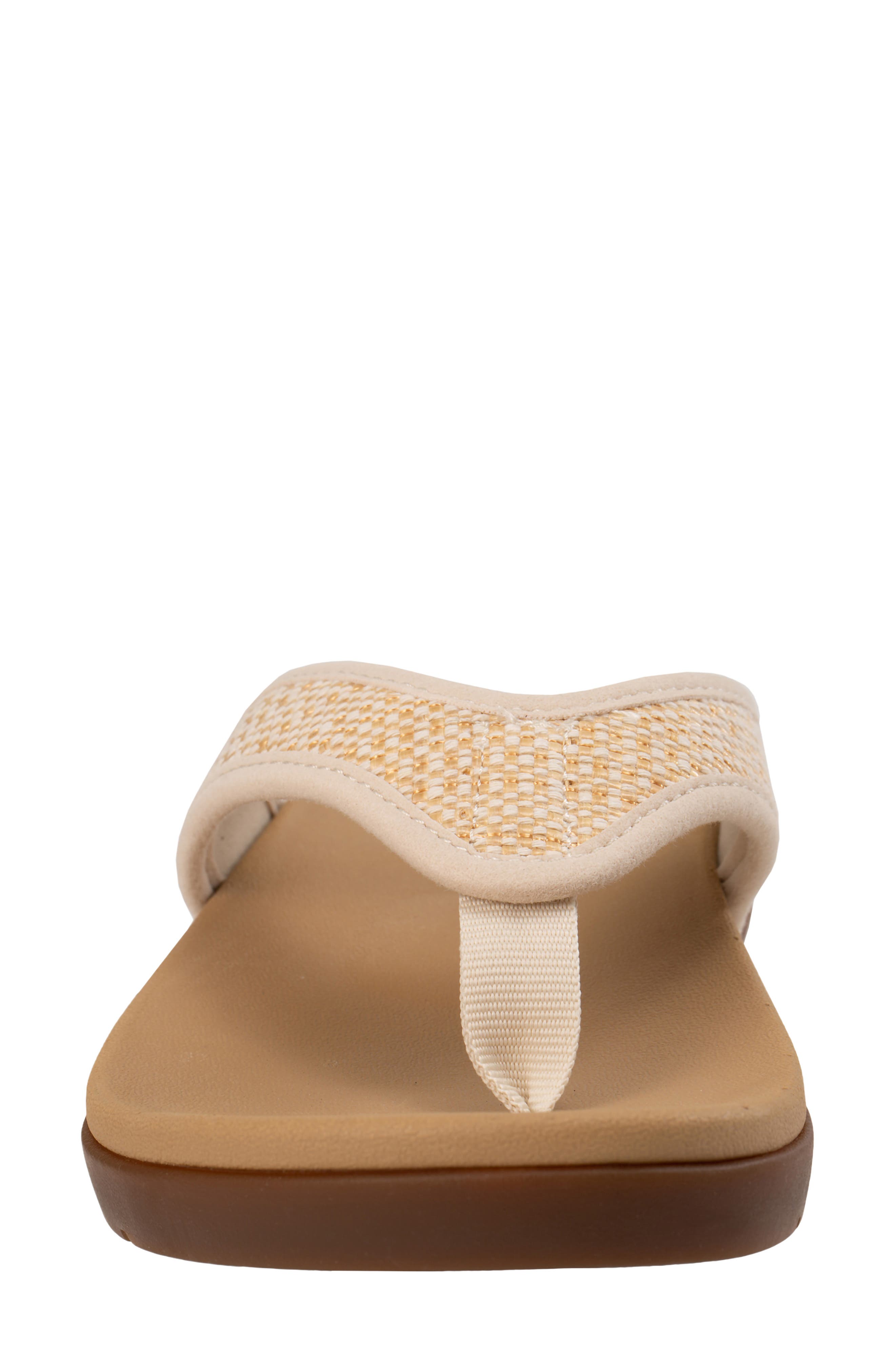 Shoreline Raffia Flip Flop, Alternate, color, TAN