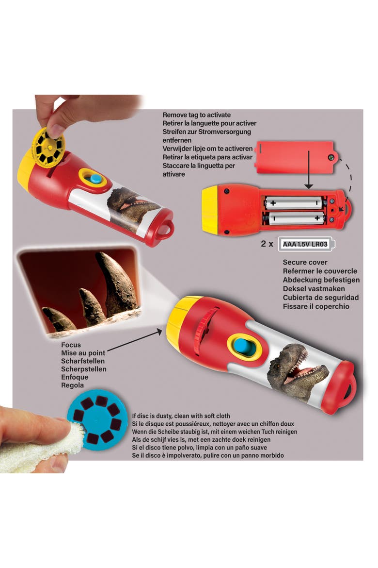 Dinosaur Torch Projector Flashlight Toy, Alternate, color, Multicolored