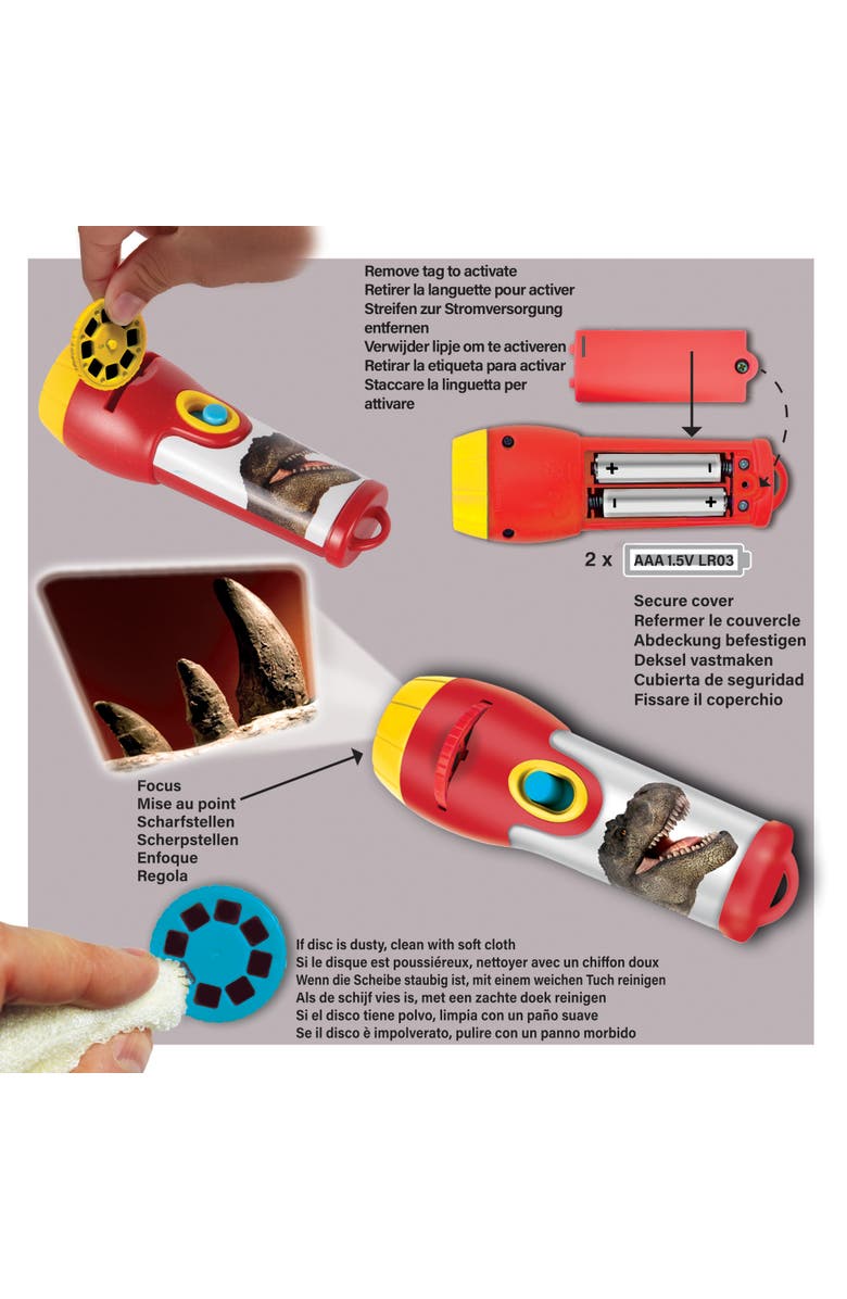 Natural History Museum Dinosaur Torch Projector Flashlight Toy, Alternate, color, Multicolored
