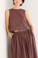 Nordstrom Schiffly Cotton Eyelet Shell