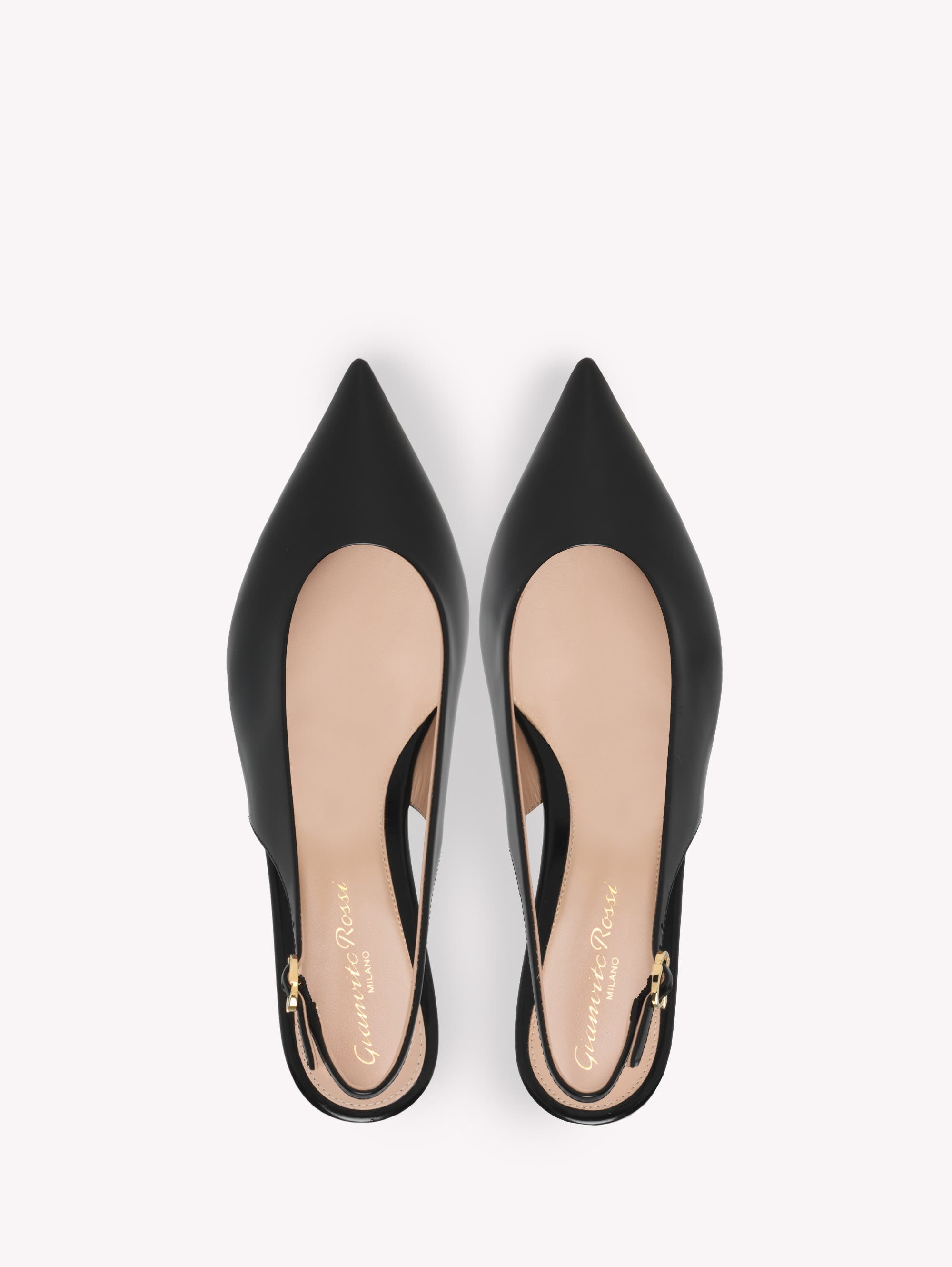 Gianvito Rossi Robbie Sling 05, Alternate, color, Black Patent