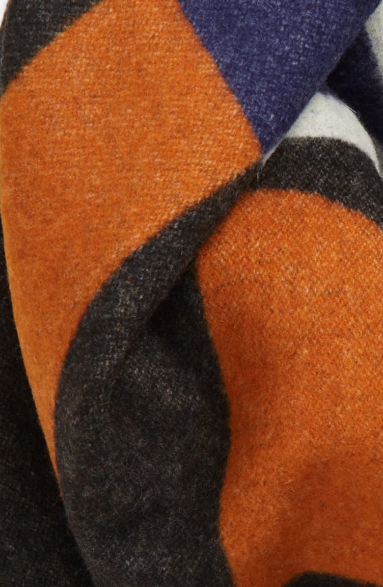 Tory Burch Colorblock Jacquard Wool Square Scarf, Alternate, color, 