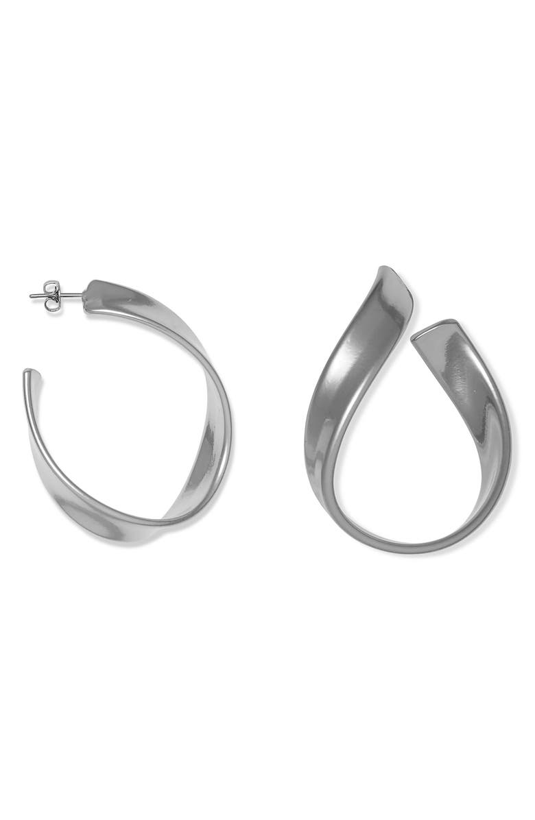 Sole Society Twisted Hoop Earrings, Alternate, color,