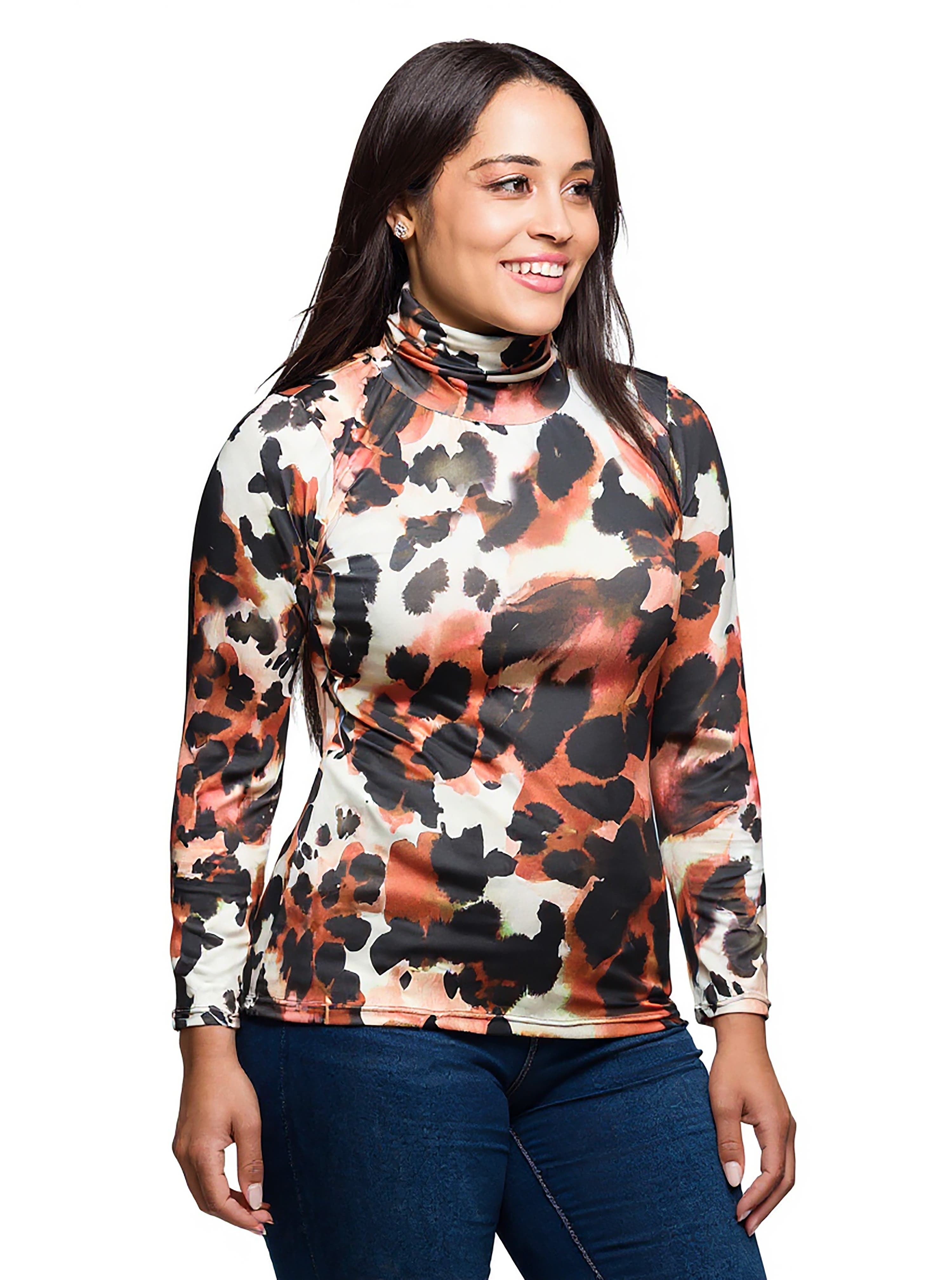 Curvy Essential Long Sleeve Turtleneck Top - image 2