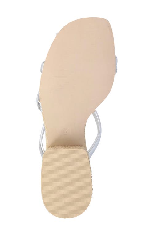 Mia Inara Espadrille Slide Sandal In Silver