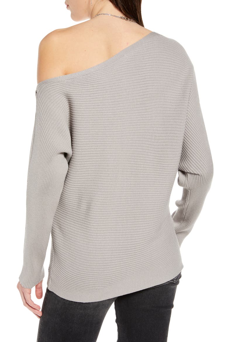 One-Shoulder Pullover, Alternate, color, GREY OPAL