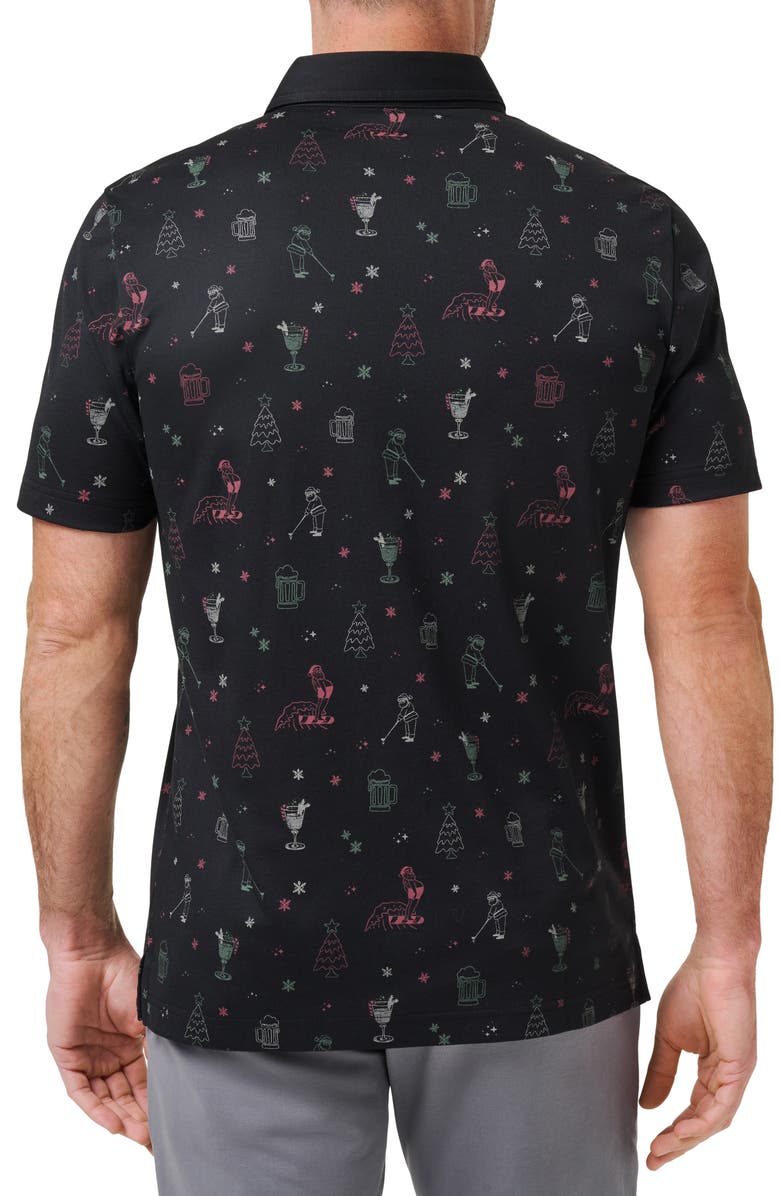 TravisMathew Holiday Magic Cotton Blend Polo, Alternate, color, Black