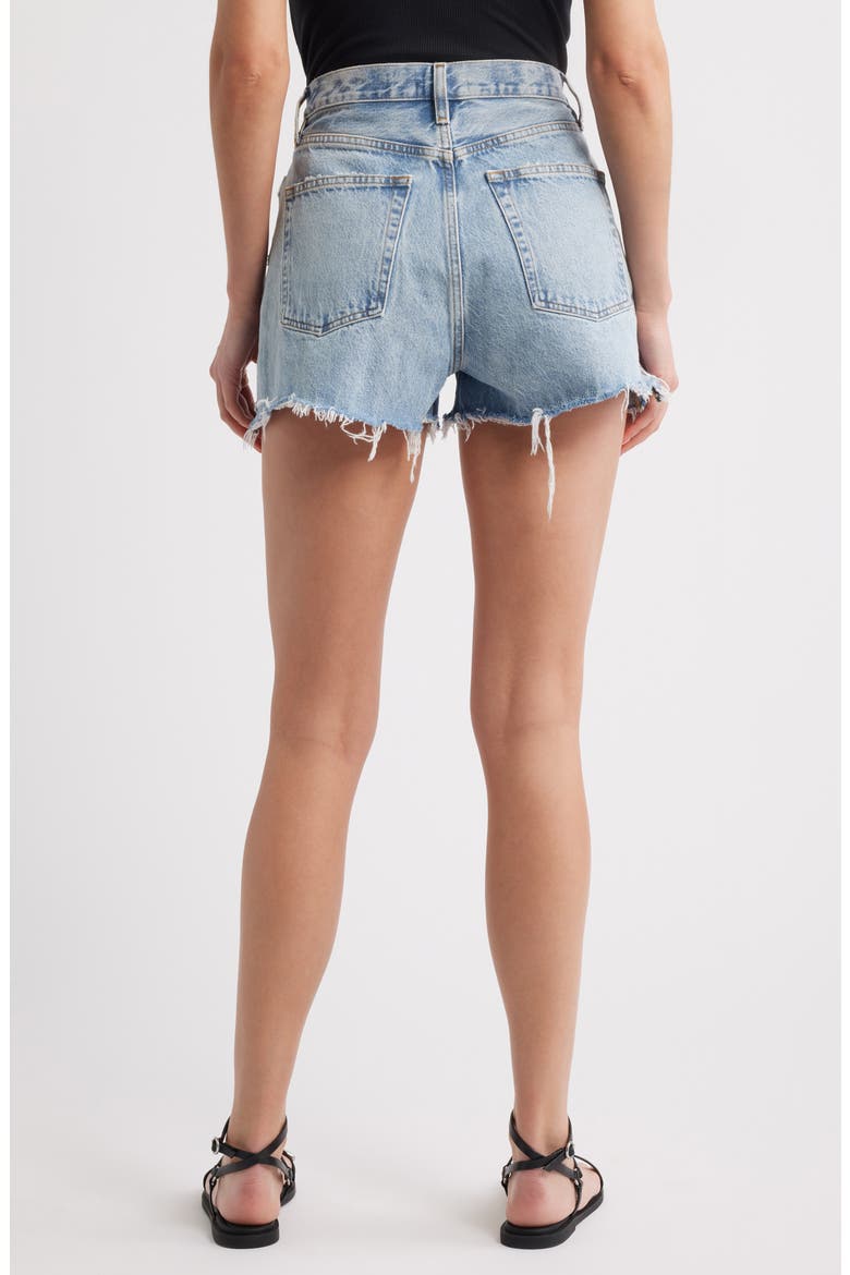 The Dare High Waist Denim Cutoff Shorts, Alternate, color, REASON