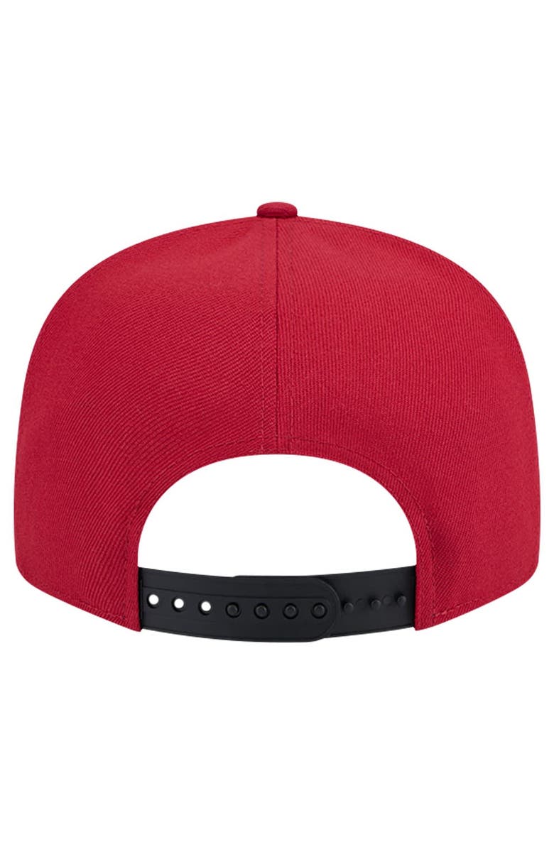 New Era Men's New Era White/Black Miami Heat Throwback Gradient Tech Font 9FIFTY Snapback Hat, Alternate, color, White