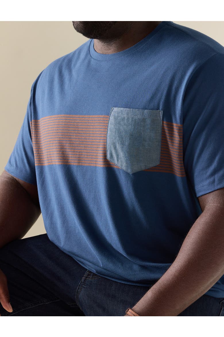 Big & Tall Contrast Colorblock Moisture-Wicking T-Shirt, Alternate, color, INSIGNIA BLUE