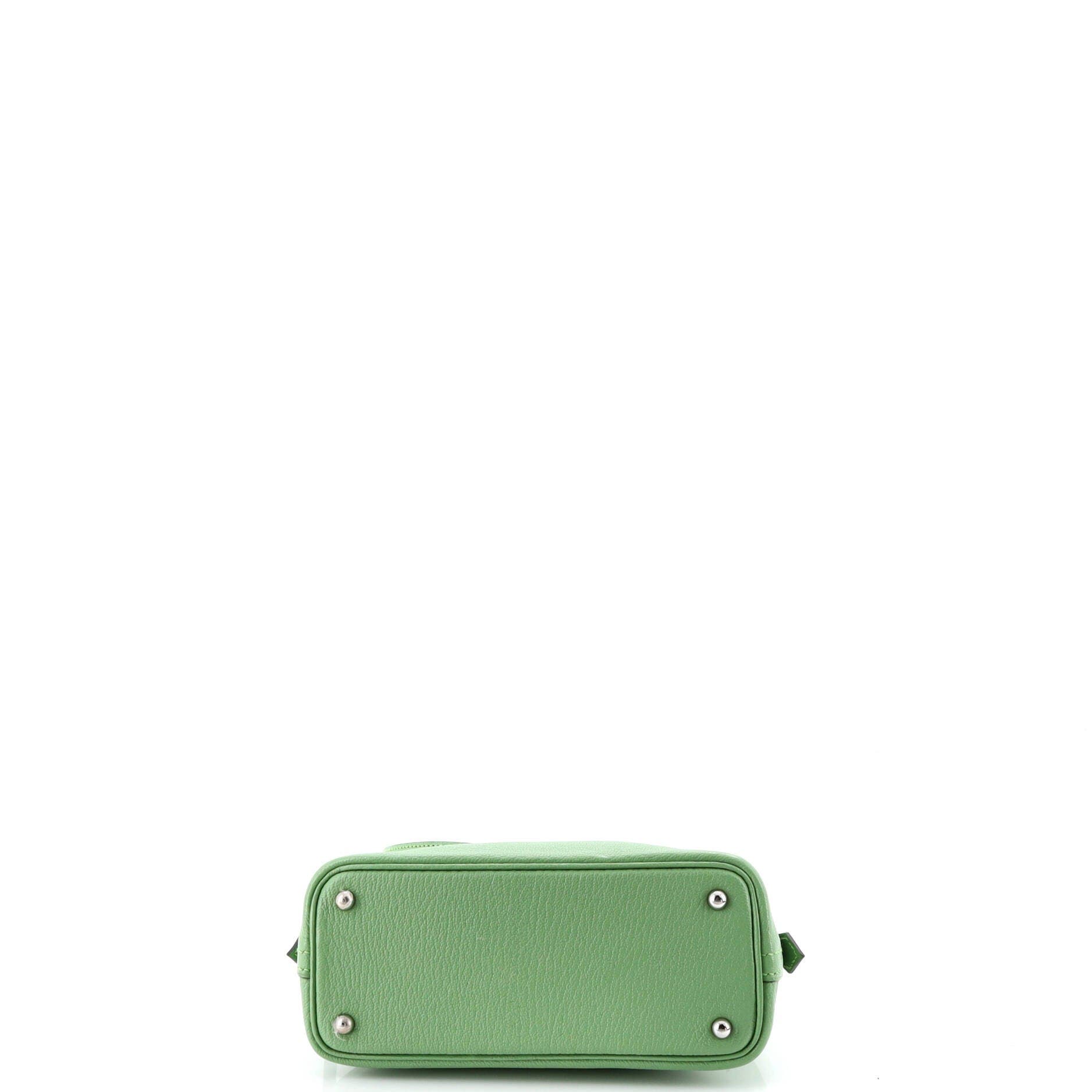 Pre-Owned Hermes Bolide 1923 Bag Chevre Mysore Mini, Alternate, color, Vert Criquet