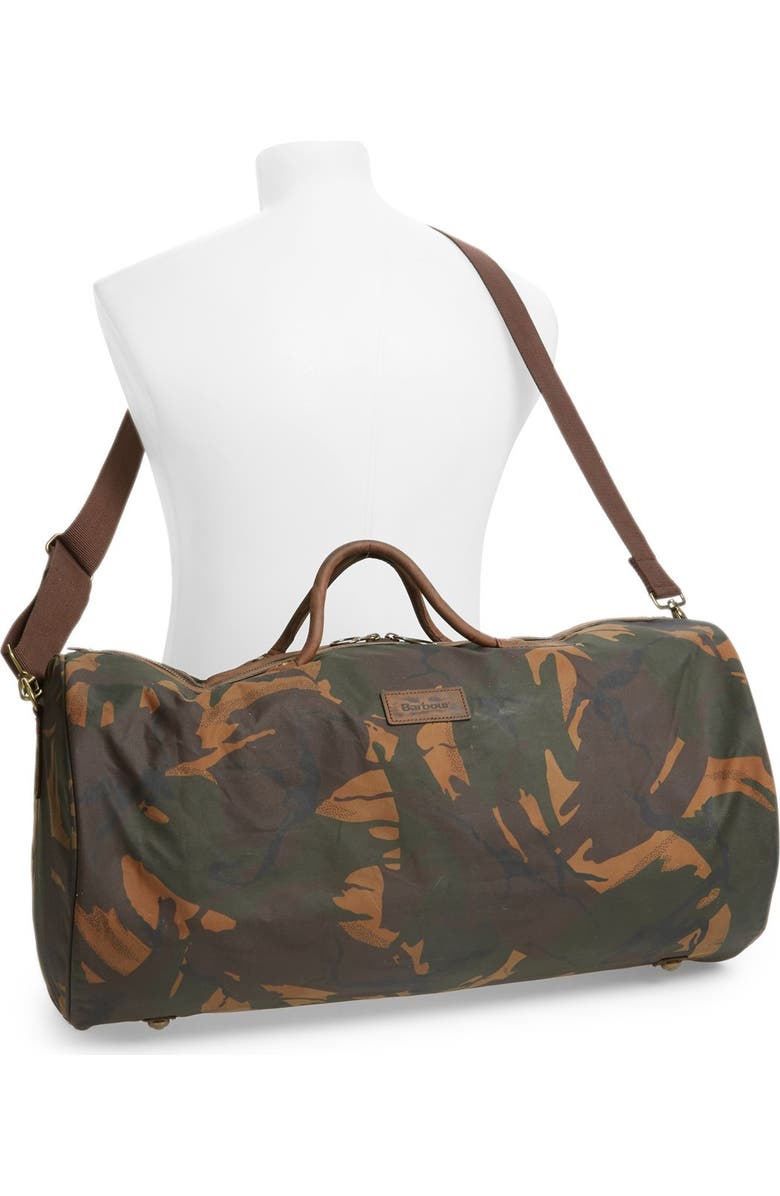 Barbour 'Glenn' Waxed Canvas Duffel Bag, Alternate, color,