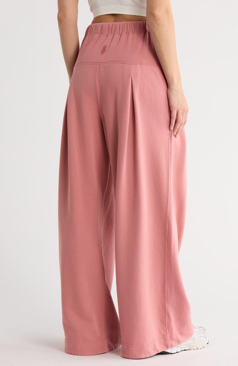 Free People FP Movement Studio Siren Cotton Drawstring Pants, Alternate, color, Petal Pink